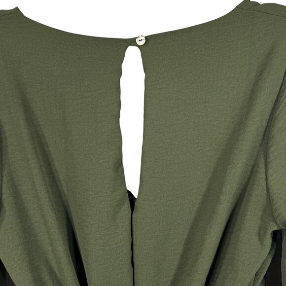 Altar’d State Small Romper Long Sleeve Lined Surplice V-Neck Tie Waist Ruffled - Picture 6 of 10